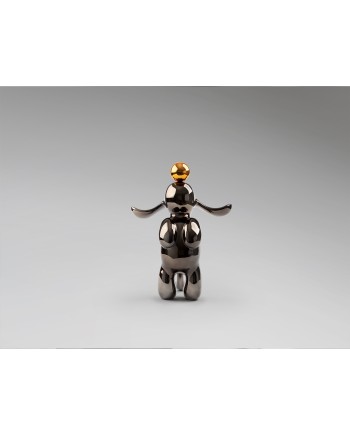 CONEJO- FIGURA PEQUEÑA-GRIS/NARANJA